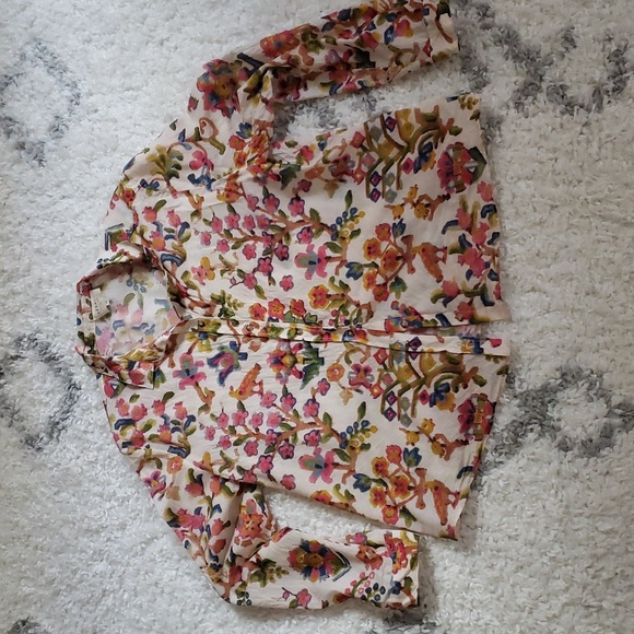 Sezane Tops - Sezane Pierro Villa Print Floral / Tree / Bird Print Sz 44